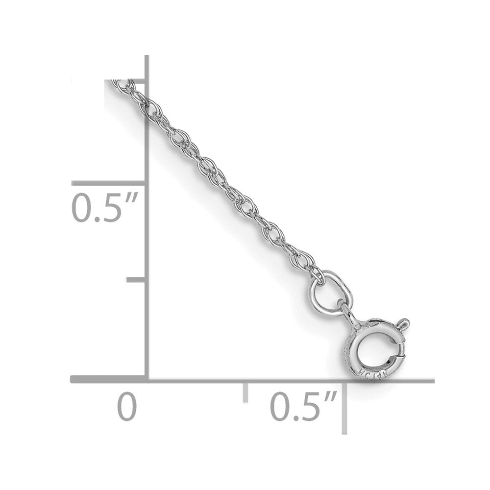 14k WG .8mm Polished Light Baby Rope Chain