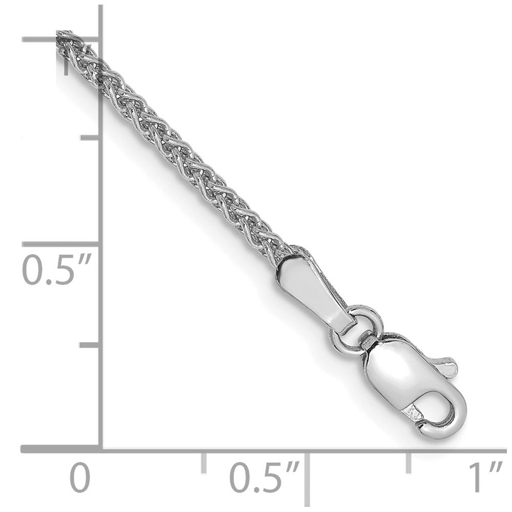 14k White Gold 1.7mm Spiga Chain Anklet