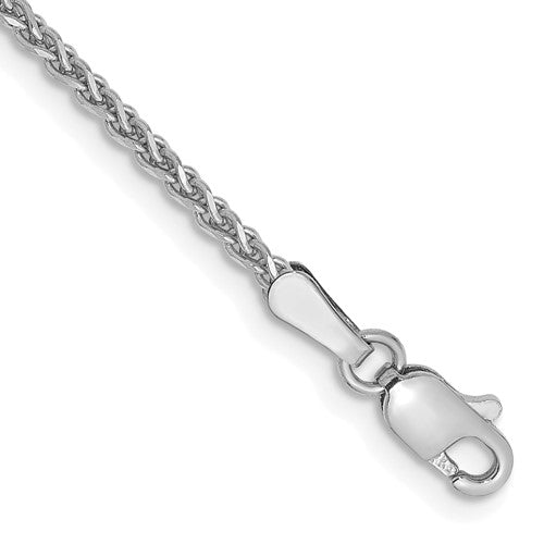14k White Gold 1.7mm D/C Spiga Chain