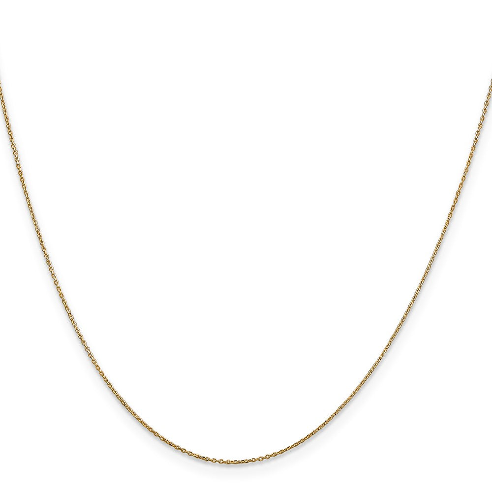 14k .6mm D/C Round Open Link Cable Chain