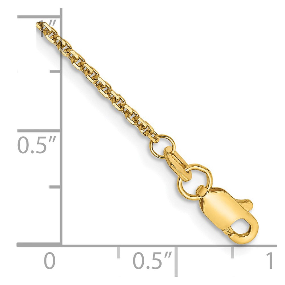 14k 1.45mm D/C Cable Chain Anklet