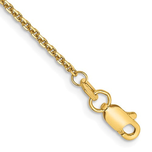 14k 1.45mm D/C Cable Chain Anklet