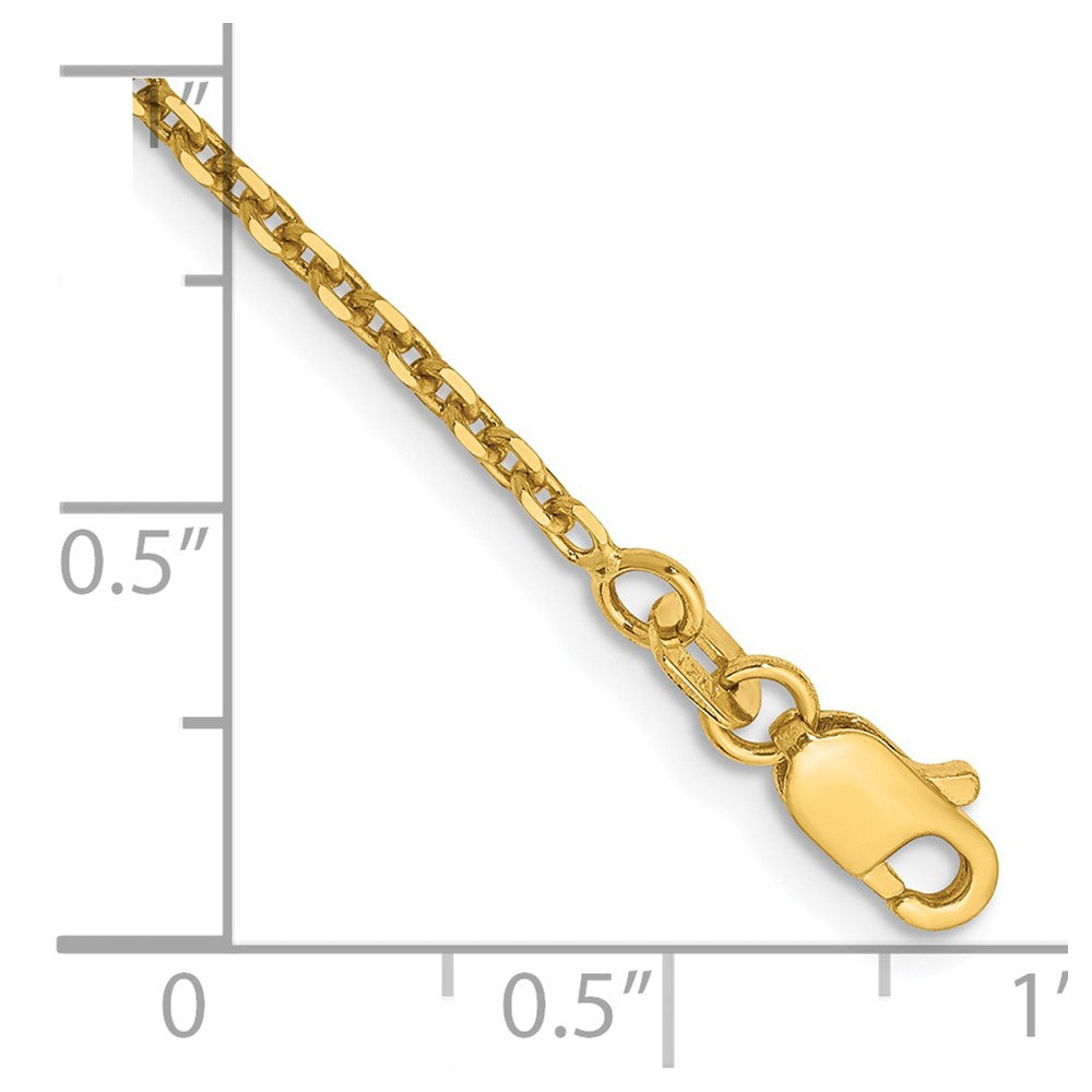 14k 1.65mm D/C Cable Chain Anklet