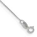 14k White Gold .75mm Round Open Link Cable Chain Anklet