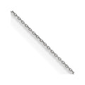 14k WG .75mm Round Open Link Cable Lobster Clasp Chain