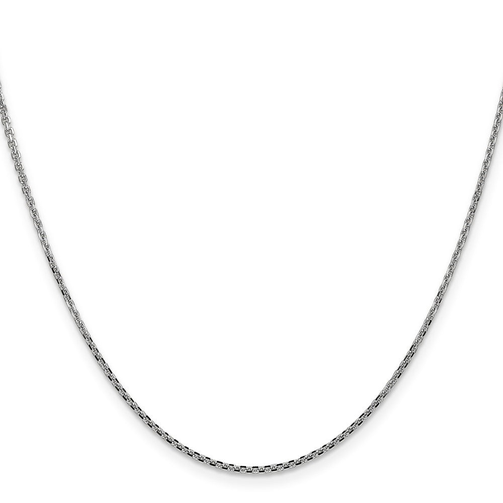 14k White Gold 1.45mm D/C Cable Chain