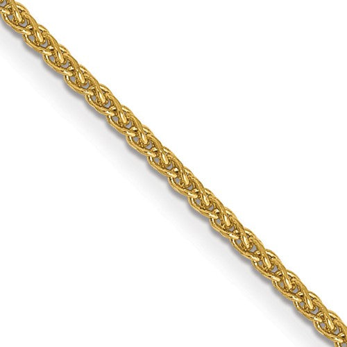 14k 1.05mm Diamond Cut Spiga with Lobster Clasp Chain