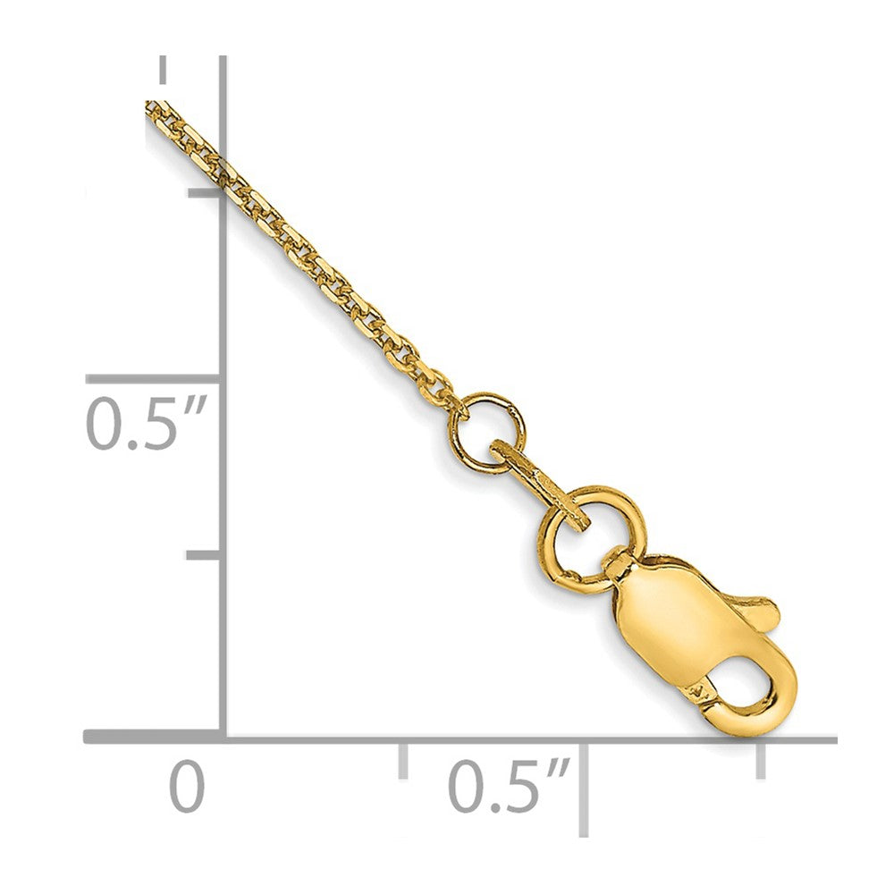 14k .95mm D/C Cable Chain Anklet
