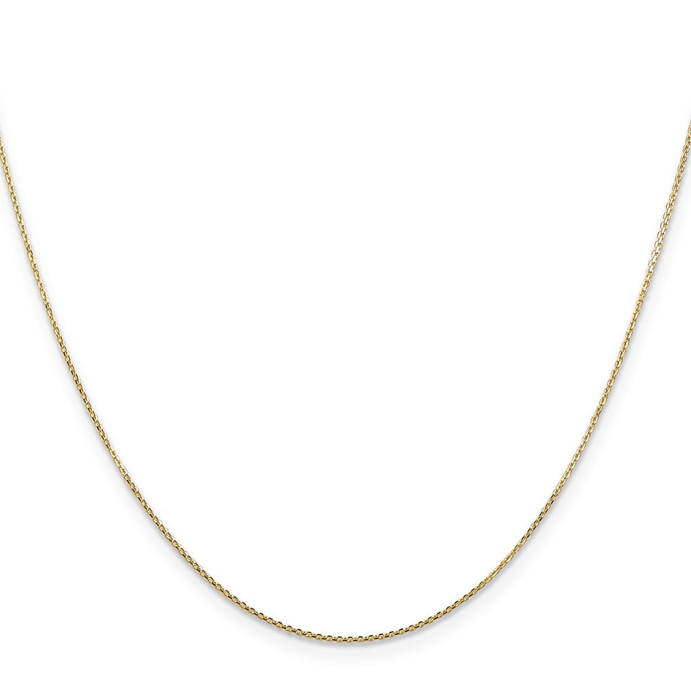 14k .8mm D/C Round Open Link Cable Chain