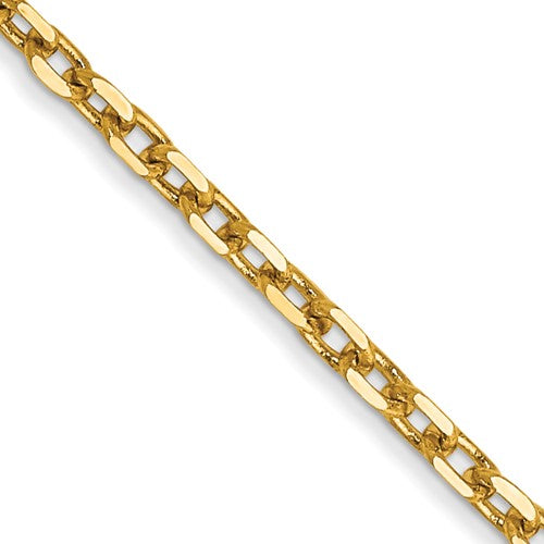 14k 1.8mm D/C Round Open Link Cable Chain
