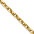 14k 3mm D/C Round Open Link Cable Chain