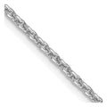14k White Gold 2mm Round Open Link Cable Chain