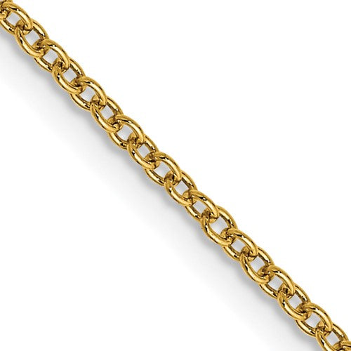 14k 1.4mm Round Open Wide Link Cable Chain