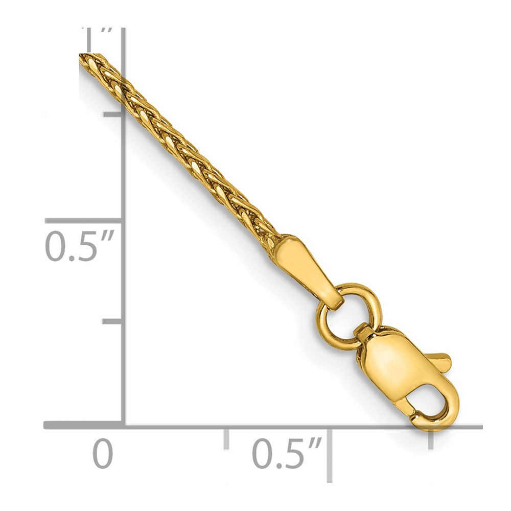 14K 1.4mm D/C Parisian Wheat Chain Anklet