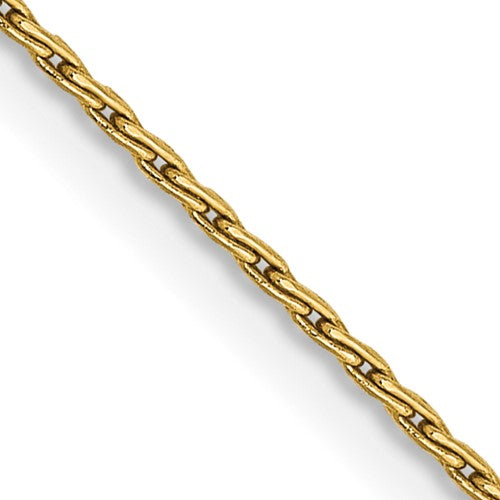 14K 1mm Round Parisian Wheat Chain