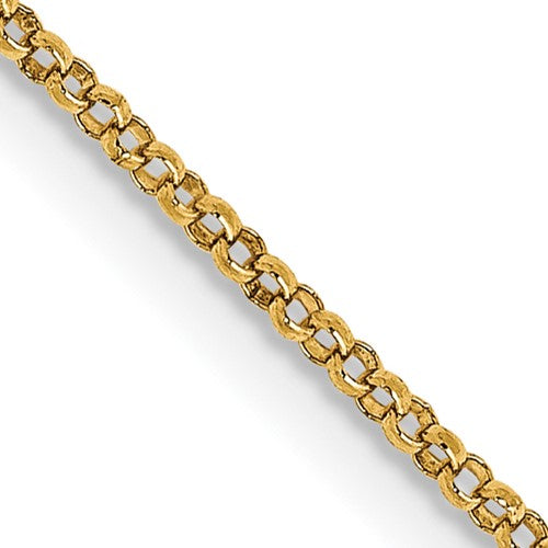 14k 1.15mm Rolo Pendant Chain