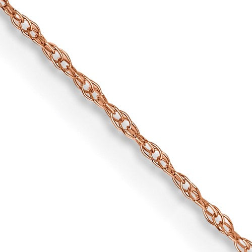 14k Rose Gold .5mm Baby Rope Chain