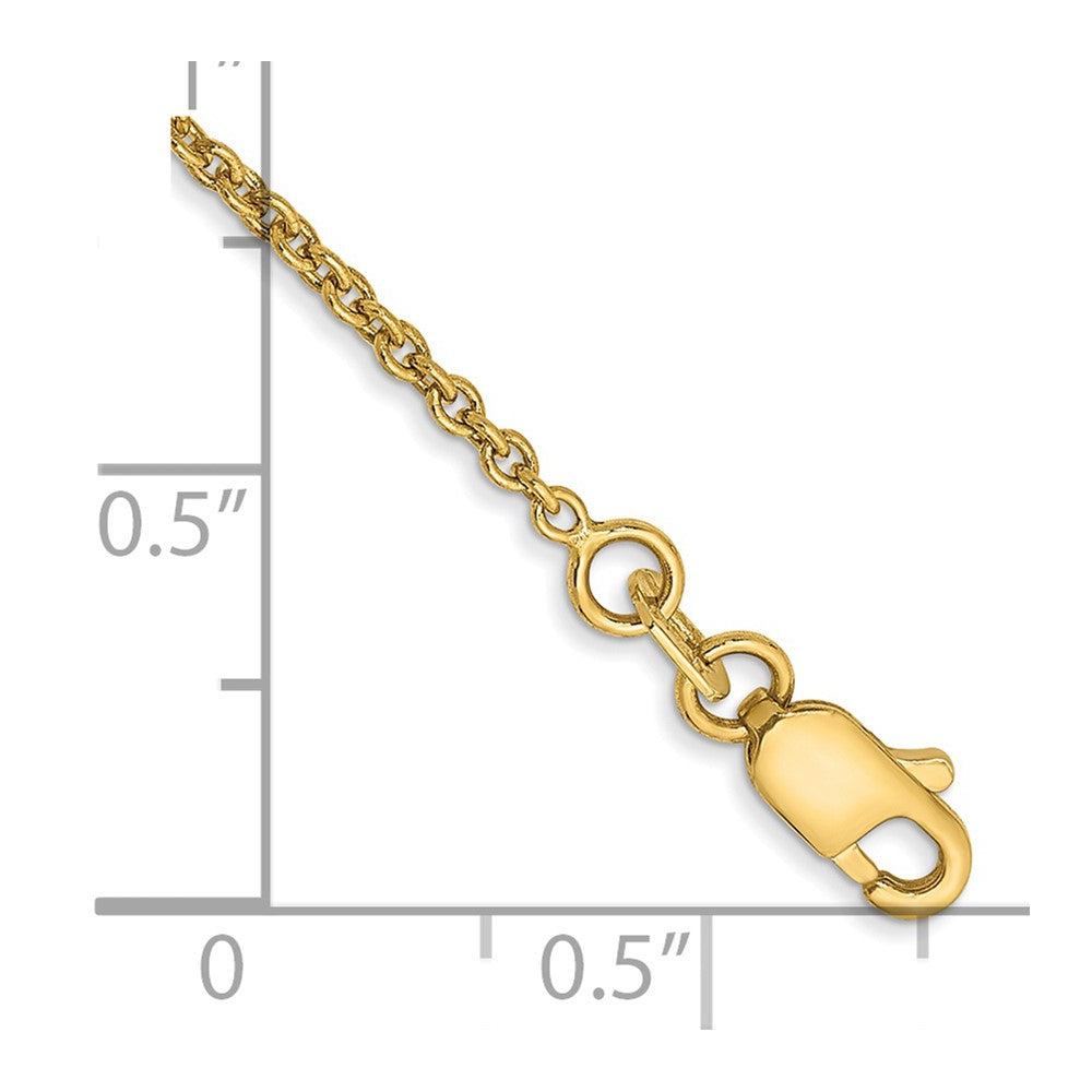 14k 1.4mm Forzantine Cable Chain Anklet