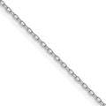 14k White Gold .8mm Forzantine Cable Chain