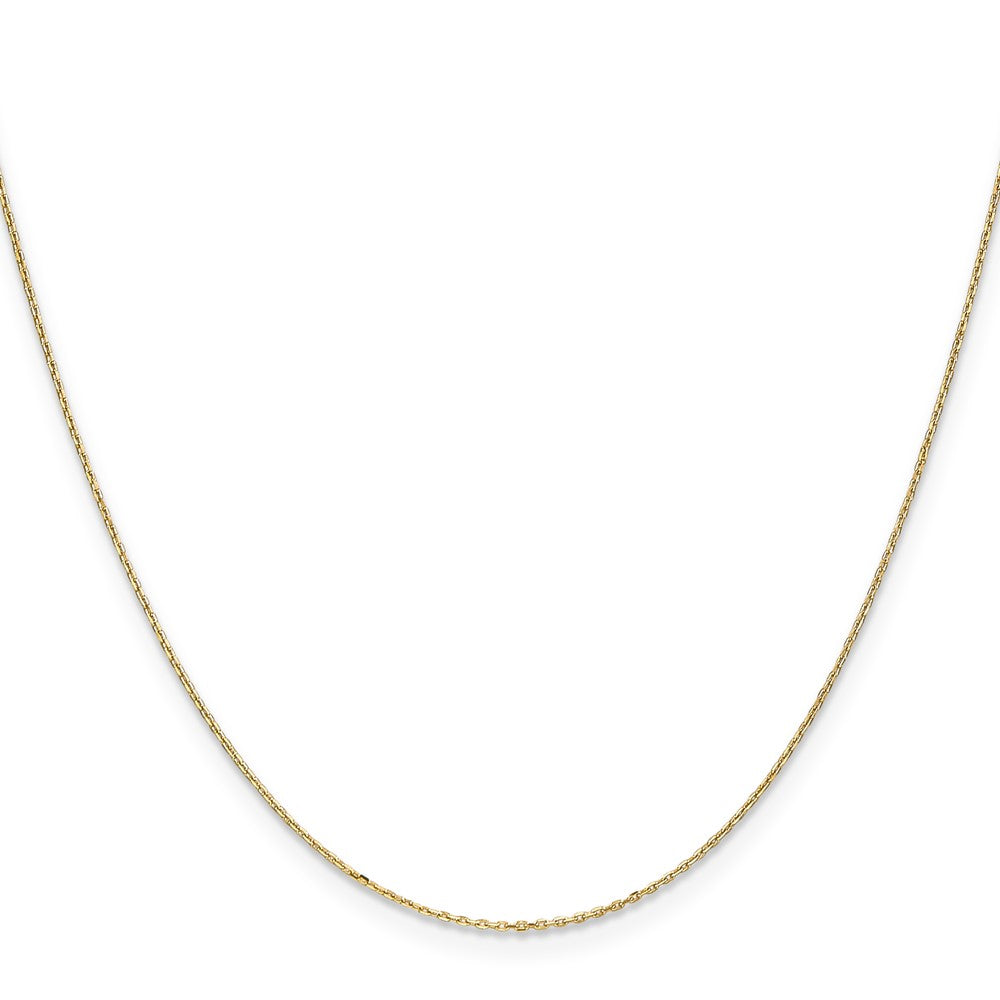 14k .8mm D/C Cable with Spring Ring Clasp Chain