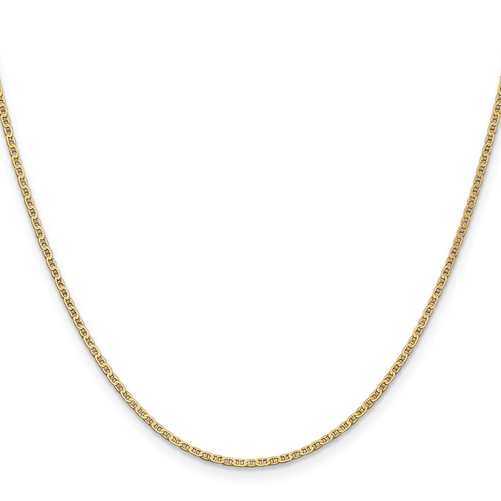 14k 1.5mm Lightweight Flat Anchor Link Pendant Chain