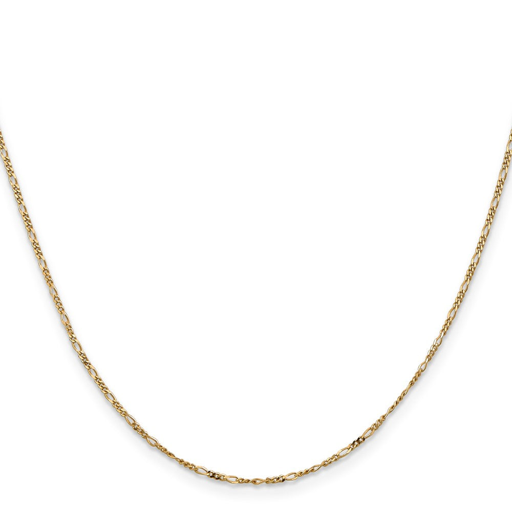 14k 1.25mm Flat Figaro Pendant Chain