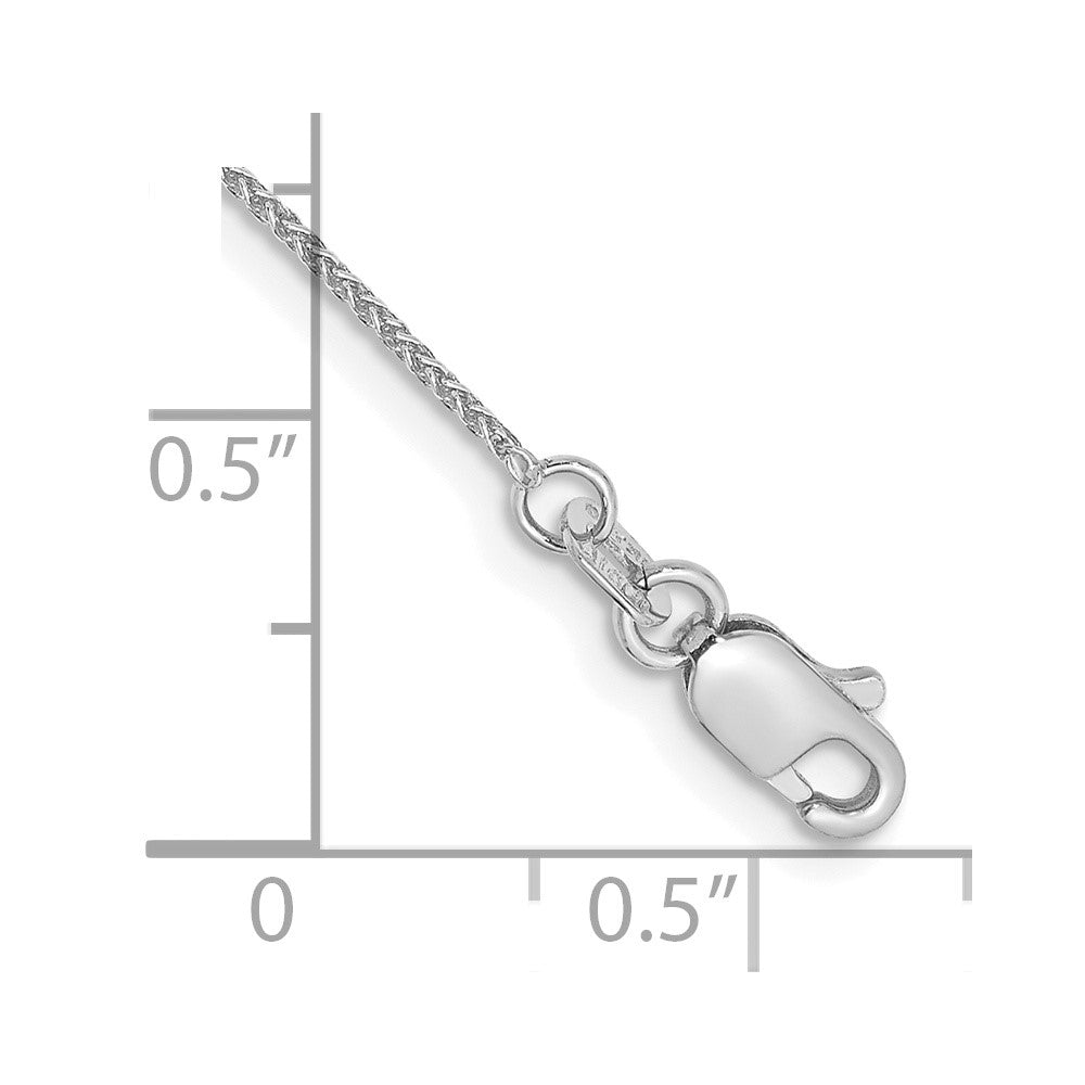 14k White Gold .85mm Spiga with Lobster Clasp Chain