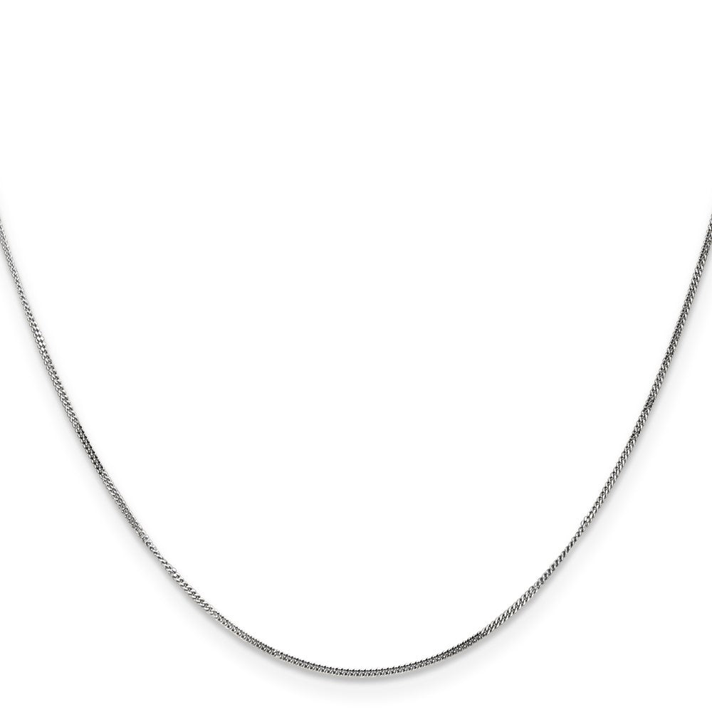 14k White Gold .9mm Curb Pendant Chain