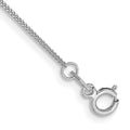 14k White Gold .9mm Curb Chain Anklet