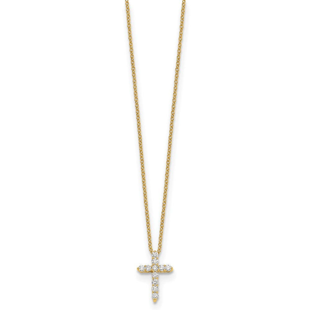 10k Diamond Cross 18 inch Necklace