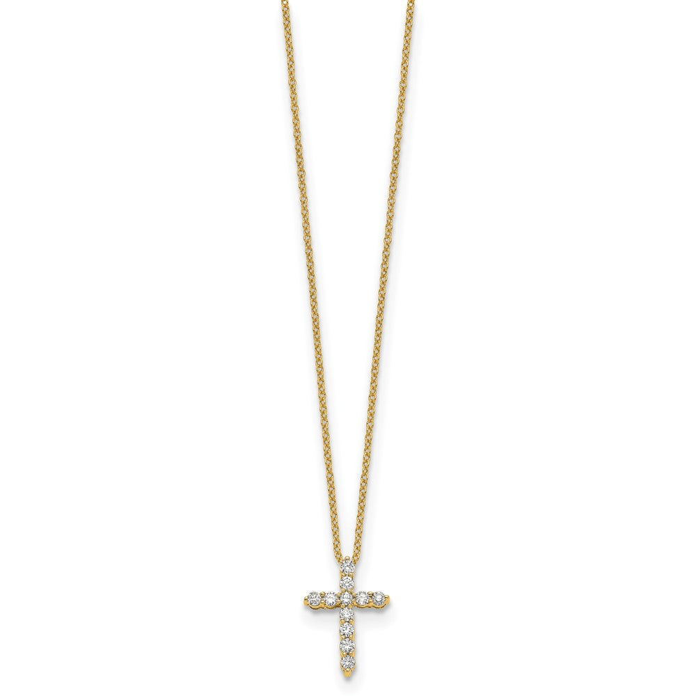 10k Diamond Cross 18 inch Necklace