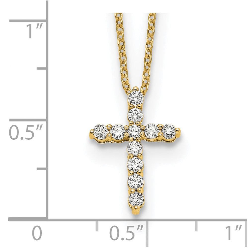 10k Diamond Cross 18 inch Necklace