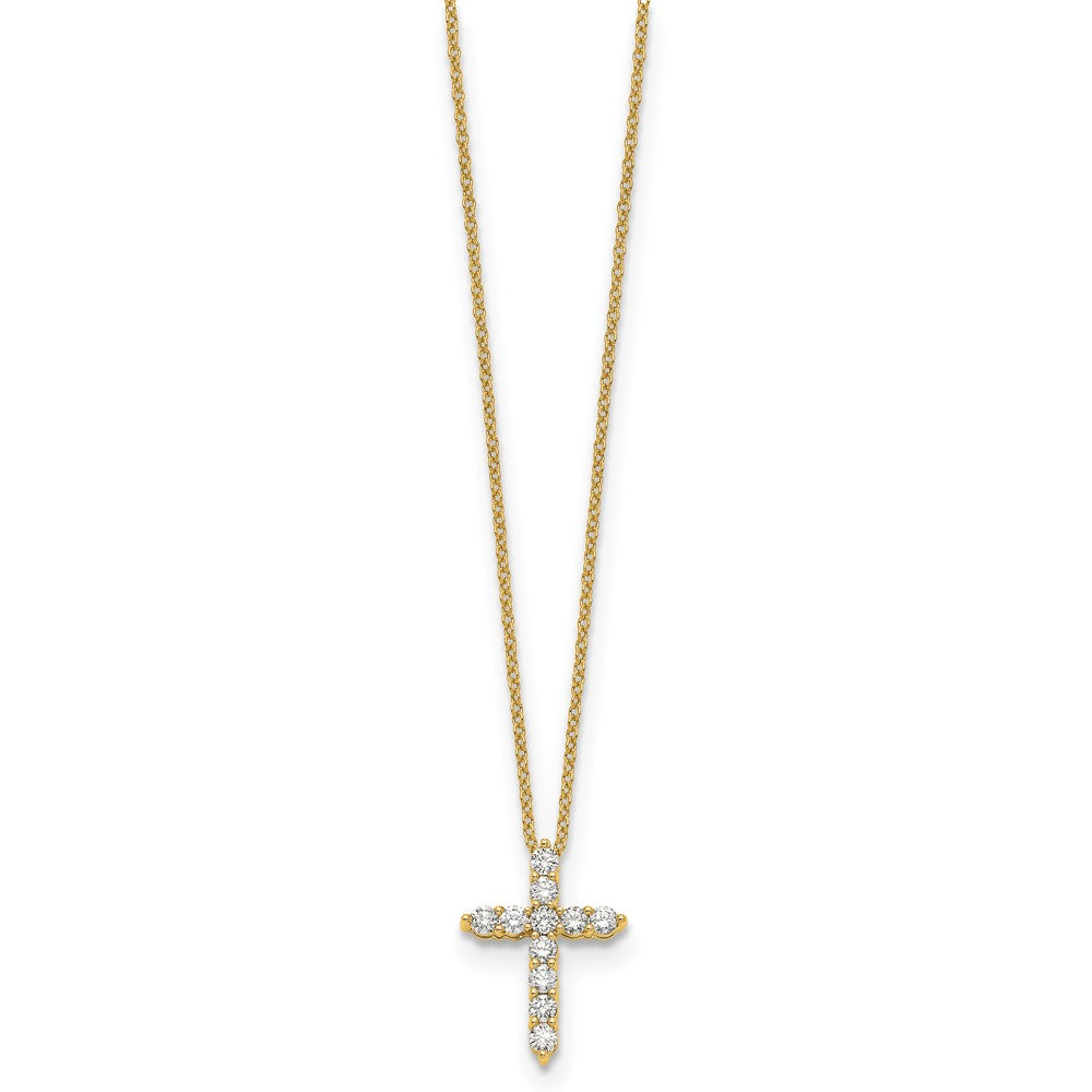 10k Diamond Cross 18 inch Necklace