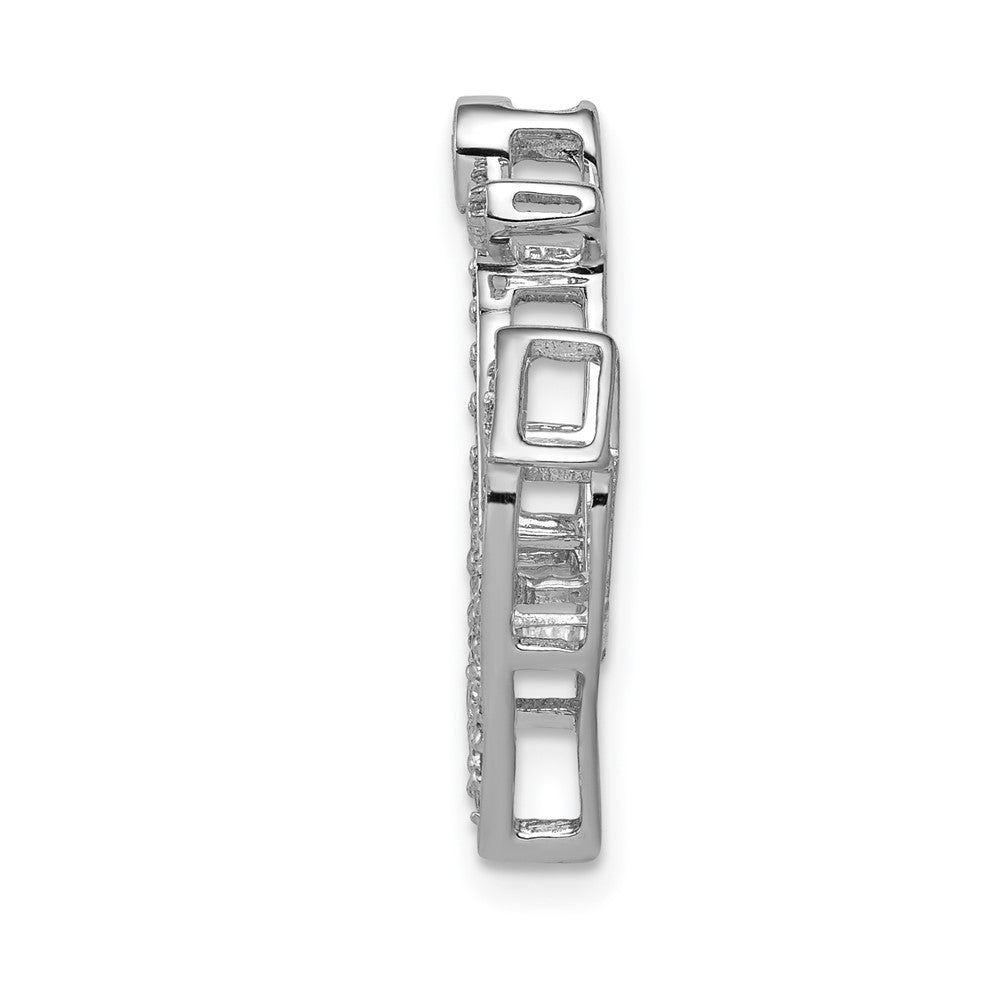 14k White Gold 1/4ct. Diamond Anchor Chain Slide