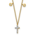 10k Diamond Cross 18 inch Necklace