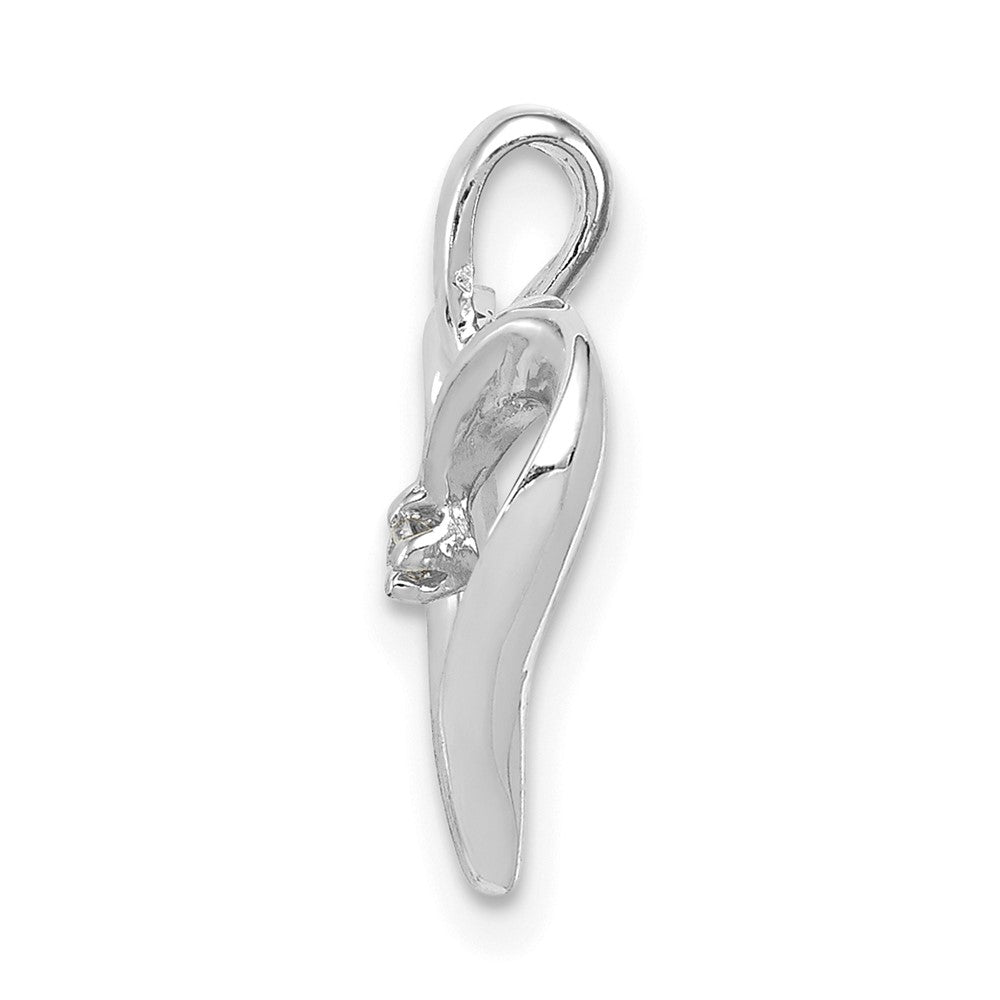 14k White Gold Heart Mtg