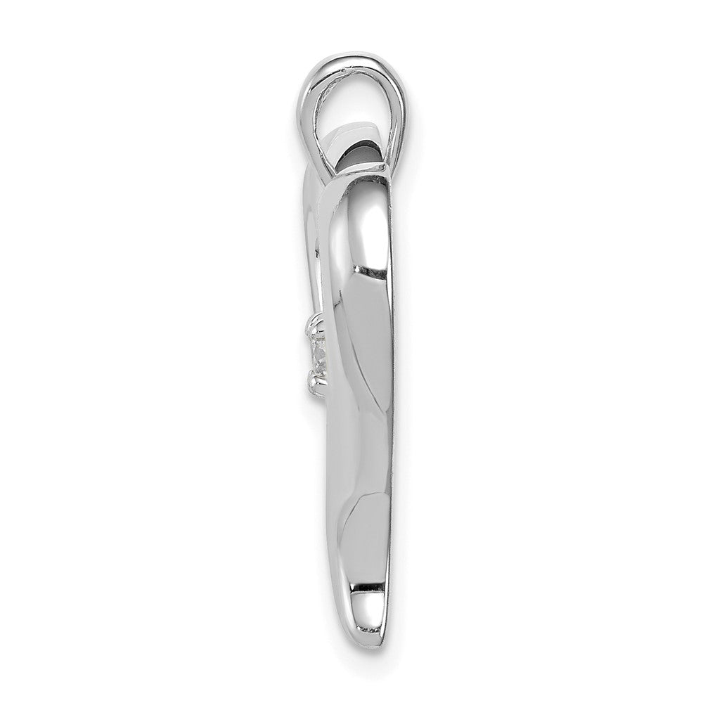 14k White Gold Heart Pendant Mounting