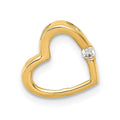 10k AA Diamond Heart Chain Slide