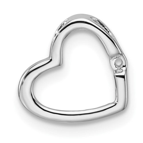 14k White Gold Heart Chain Slide Mounting