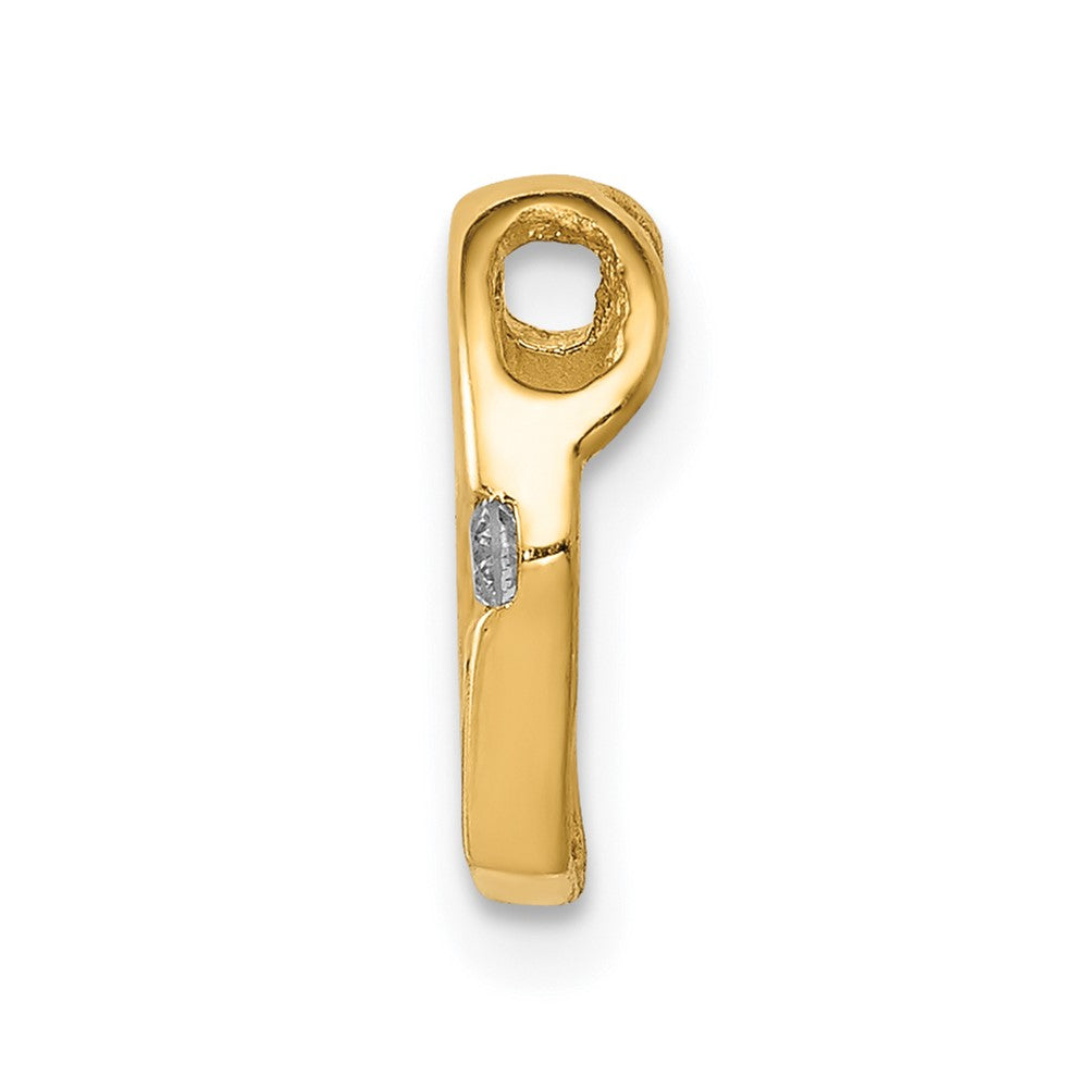 14k A Diamond Heart Chain Slide