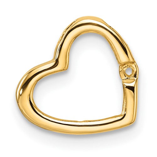 14k Heart Chain Slide Mounting