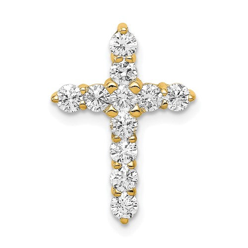 14k AA 3/4ct. Diamond Cross Chain Slide