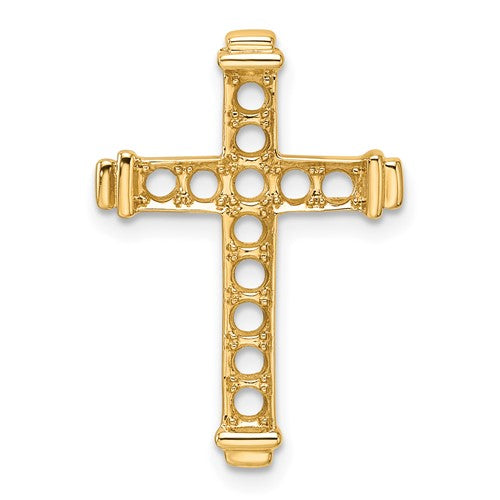 14k Latin Cross Chain Slide Mounting