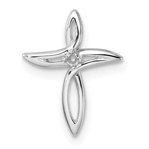 10K White Gold Cross Pendant Mounting