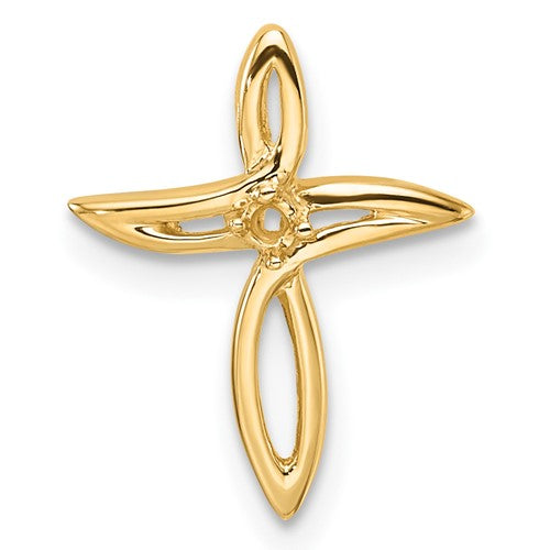 10K Diamond Cross Pendant Mounting
