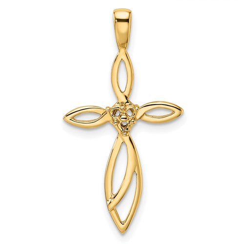 10K Cross Pendant Mounting