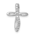 14k White Gold Cross Mounting