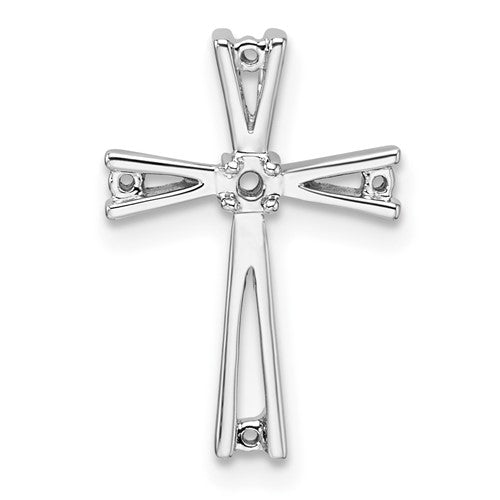 14k White Gold Cross Pendant Mounting