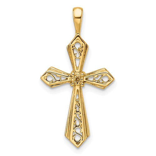 10K Passion Cross Pendant Mounting
