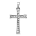 10K White Gold 1/5ct. Diamond Cross Pendant